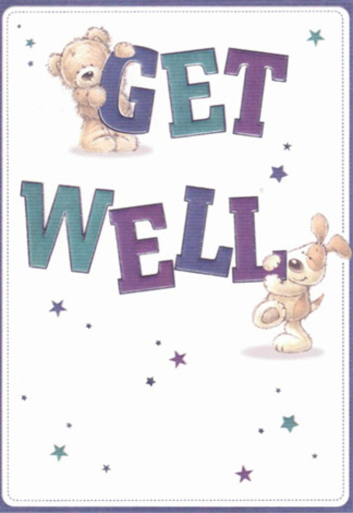 Celebrating gentle encouragement and the warmth of community care, this get well card perfectly captures the tenderness found all around Gipsy Hill. Two friends-a friendly bear and an endearing puppy-gather together, surrounded by swirling stars as if showering good wishes through the South London air. The typography is bold and lively, coloured in confident purples and cool aquas that call to mind the diverse blossoms a local florist might select for a sentiment of healing. Every line and shading detail is thoughtfully crafted, inviting a sense of connection as tangible as soft fur or velvety puppy ears in the palm. The crisp, light-filled background imparts clarity, giving way for each visual element to shine-like a bouquet displayed on a sunlit table by the window. Imagine sending this charming illustration alongside flowers from Gipsy Hill Flowers, the combined gesture radiating positivity and heartfelt care through quiet streets that wind toward Dulwich. The scene's innocence and sincerity feel universal, ideal for lifting spirits whether for a child or an adult, just as a thoughtfully composed arrangement can spark hope in any receiver.
