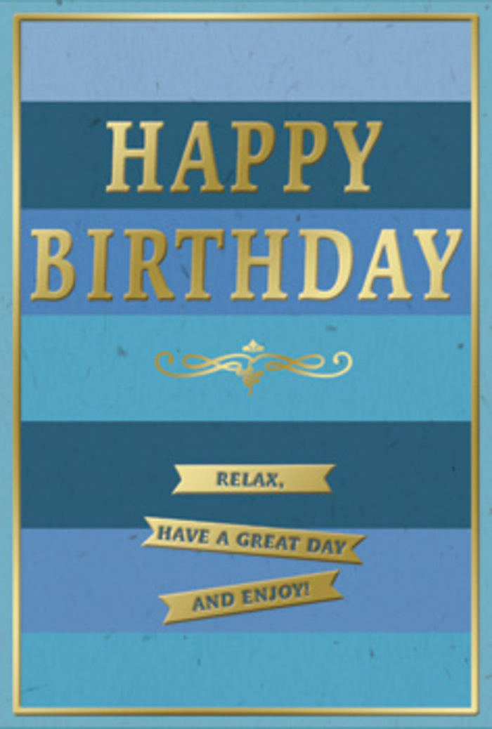 Glittering gold and soft blues set the mood for joy in this carefully designed birthday card. Each detail reads like a quiet celebration: from the large, stately HAPPY BIRTHDAY arching above the center to the trio of gilded banners below bearing the words Relax, have a great day and enjoy, inviting a breath and a smile. The blue tones range from teal to ocean, a sea of calm beneath the jubilant text, while the embossed gilded elements catch the light with a gentle wink. The central flourish, vintage in spirit, nods to tradition and the enduring art of sending a card that feels treasured as much as the bouquet beside it. The card's surface, smooth and velvety, invites touch and reflection.
If you close your eyes, you might hear the soft clink of glasses at a small celebration or the quiet laughter of a birthday gathering. This is not merely a card; it is a moment captured in blue and gold, a keepsake meant to accompany a bouquet or a wrapped gift. It rests with grace near a vase of fresh flowers, near a sunny windowsill where greens glint and petals glow. In Gipsy Hill the design finds its home among the shops and markets that give character to Mayfield and the surrounding streets, where thoughtful birthdays deserve both care and ceremony.
Delivery carries that same sense of care, offered across Gipsy Hill and nearby neighbourhoods with the reliability you expect from a seasoned local florist. The palette, composition, and textures all speak of balance, of an eye trained in the language of modern elegance and timeless charm. This card is crafted to ensure your well wishes feel meaningful, personal, and enduring, a small luxury that makes a birthday glow with warmth long after the moment has passed.